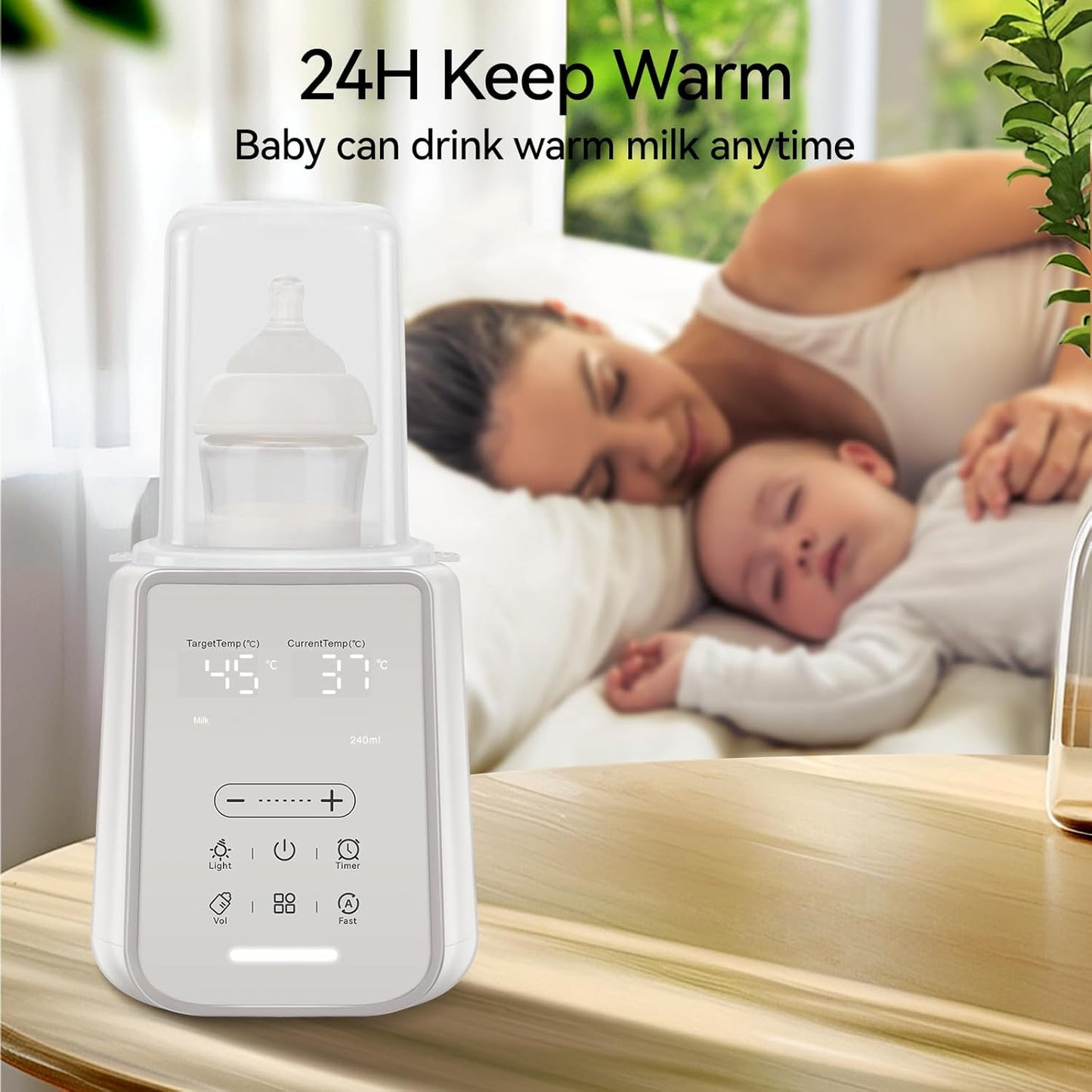 BPA-Free Baby Bottle Warmer 🌡️ – Adjustable Temperature & Safe Heating 🔥