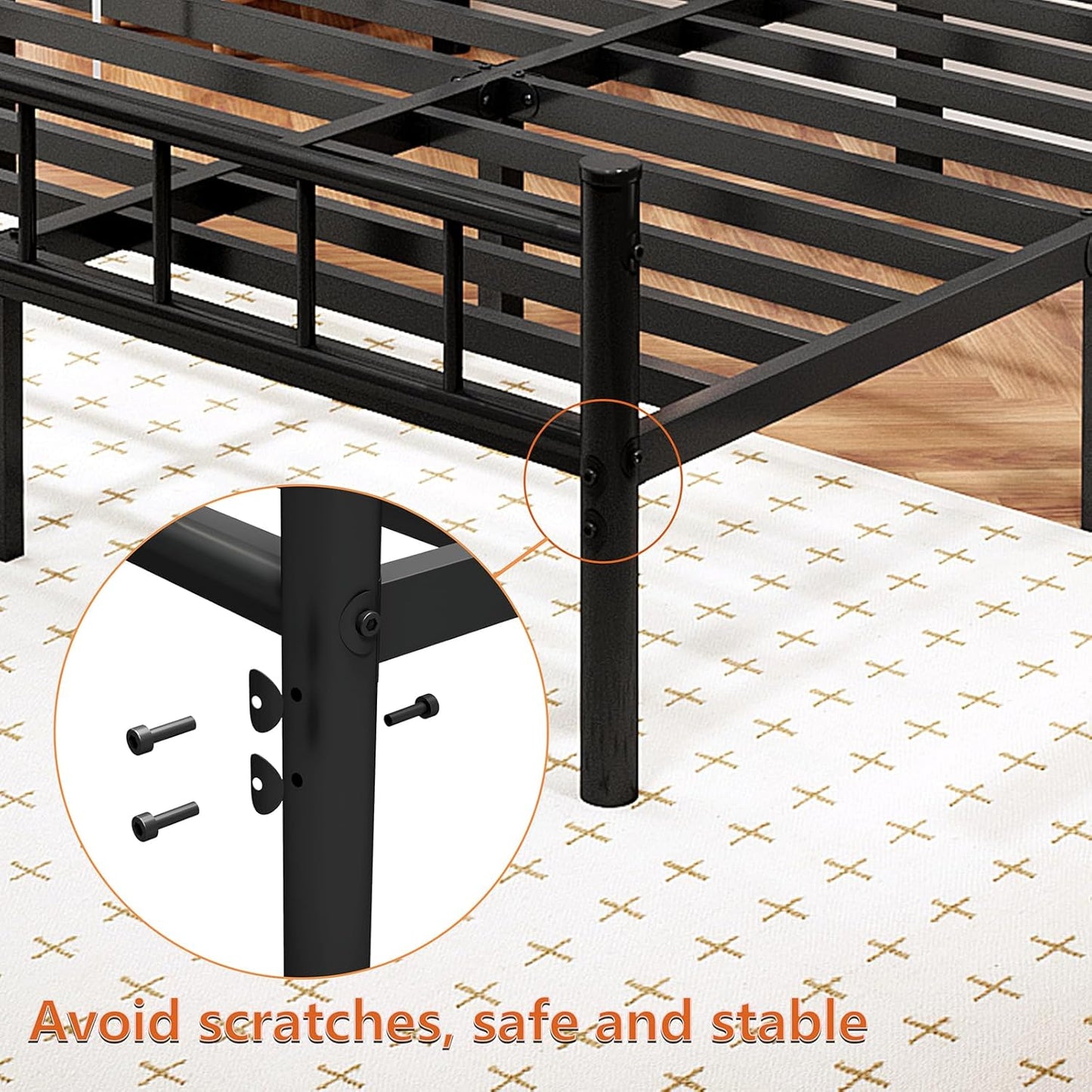 Modern Platform Bed Frame with Headboard & Footboard 🛏️✨ – Stylish, Sturdy, & Comfortable