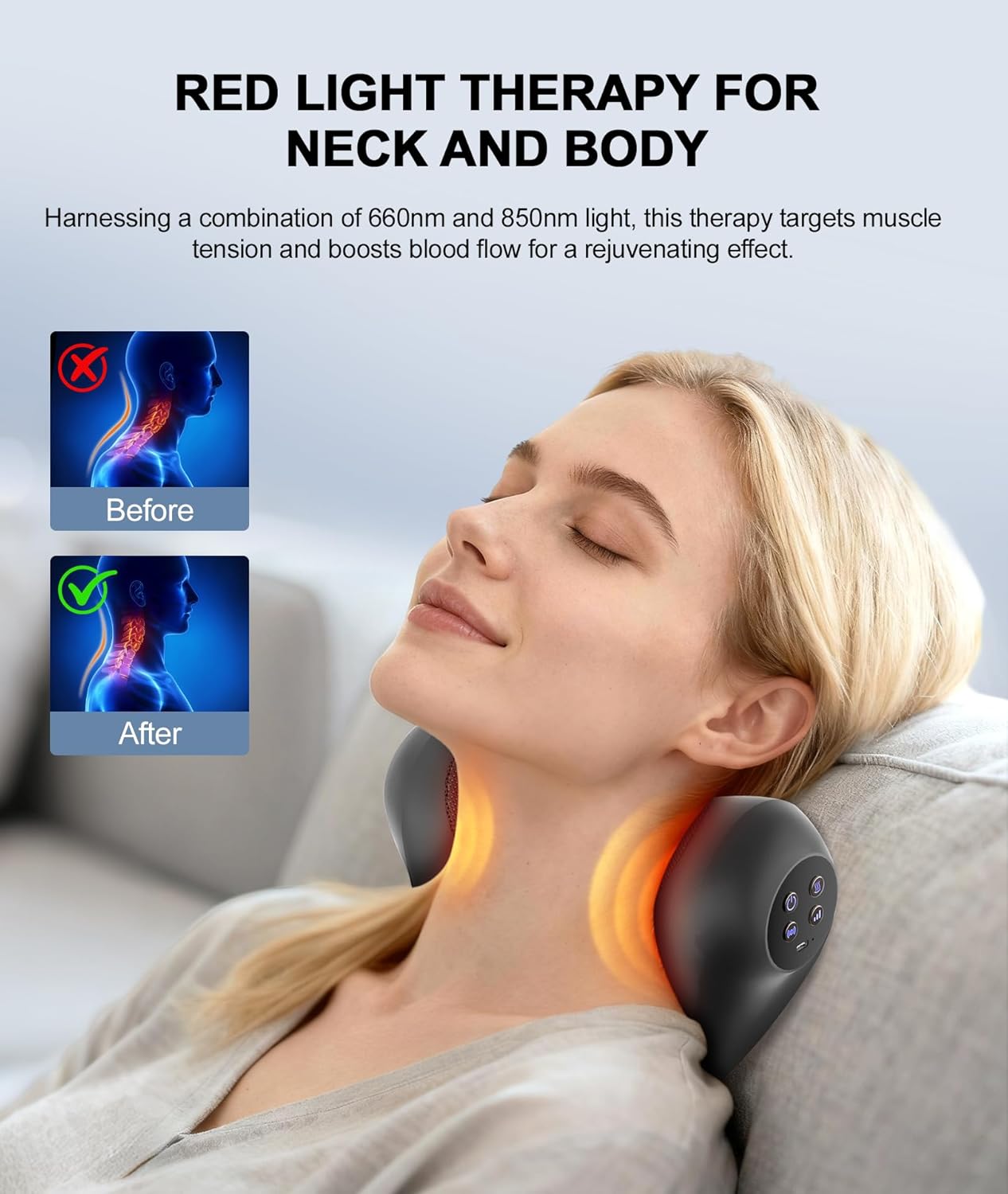 Vibration Stretching Device 🌟 – Adjustable for Stress Relief, Rechargeable & Portable 💪