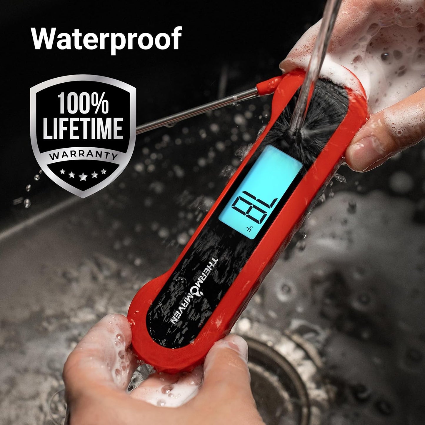 Accurate Professional Thermometer 🌡️ – Waterproof & Certified for Precision 🔍