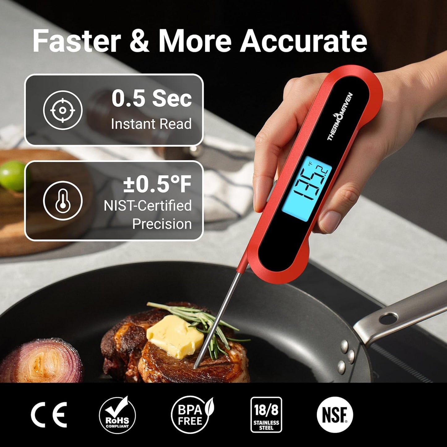 Accurate Professional Thermometer 🌡️ – Waterproof & Certified for Precision 🔍